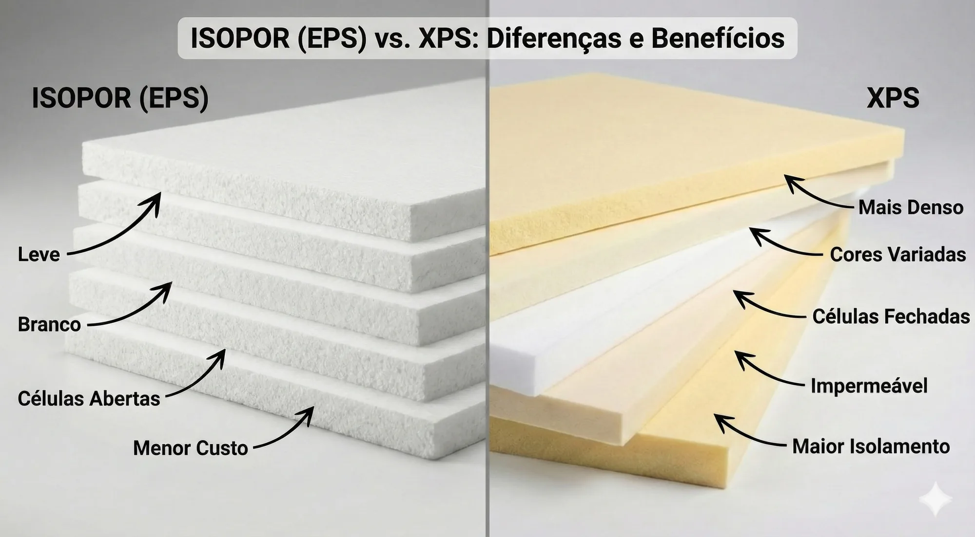 XPS vs EPS: entenda as diferenças e quando usar cada um