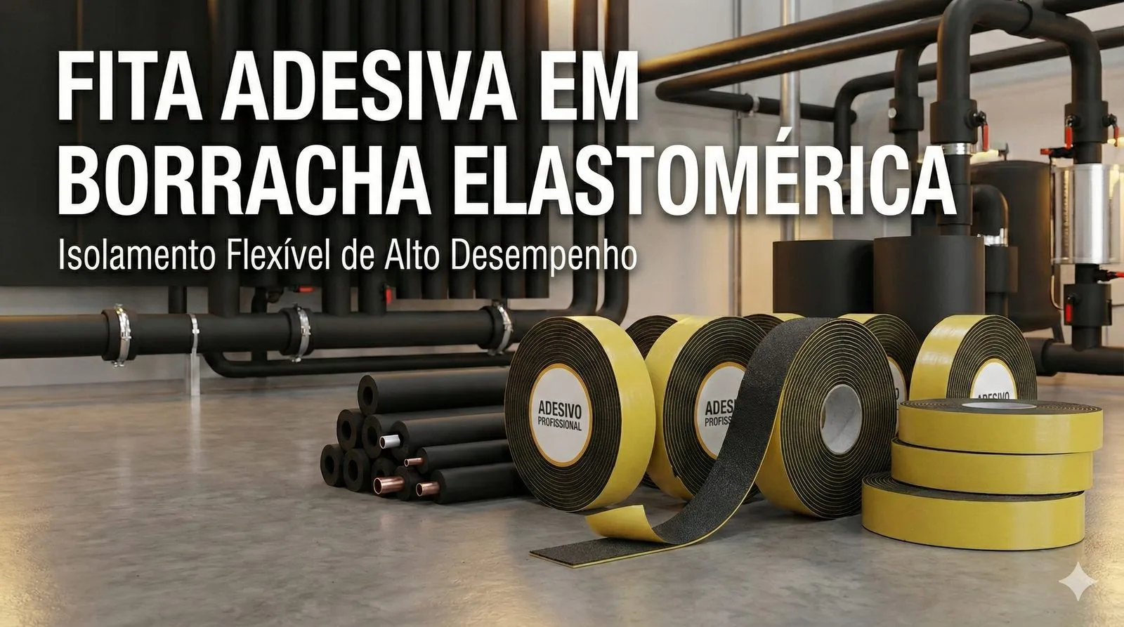 Fita adesiva em borracha elastomérica