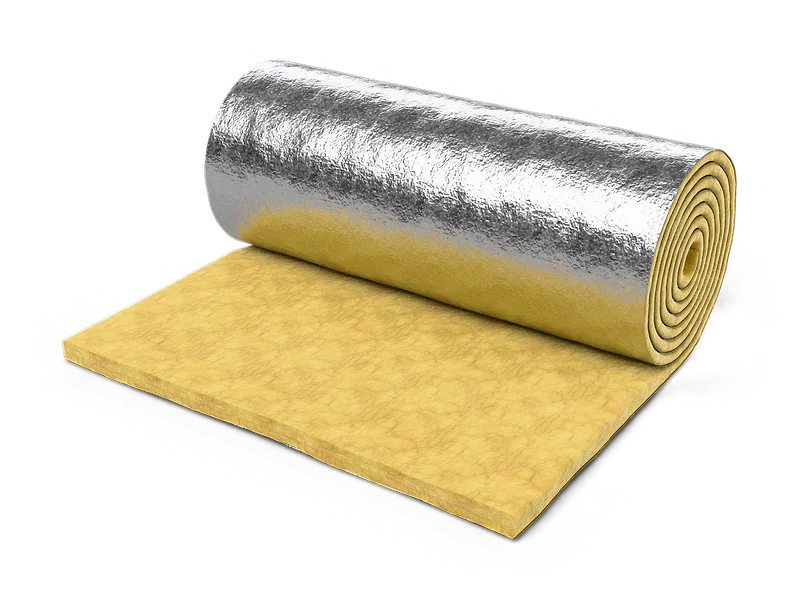Lã de vidro aluminizada — render 3d